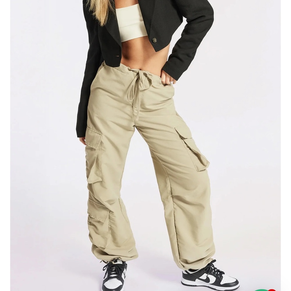 Beige Cargo Pants